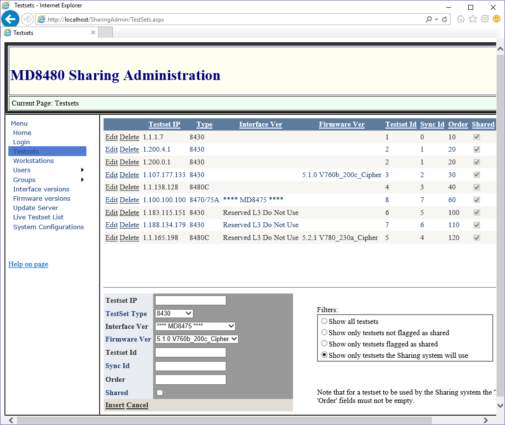 Sharing Admin Portal